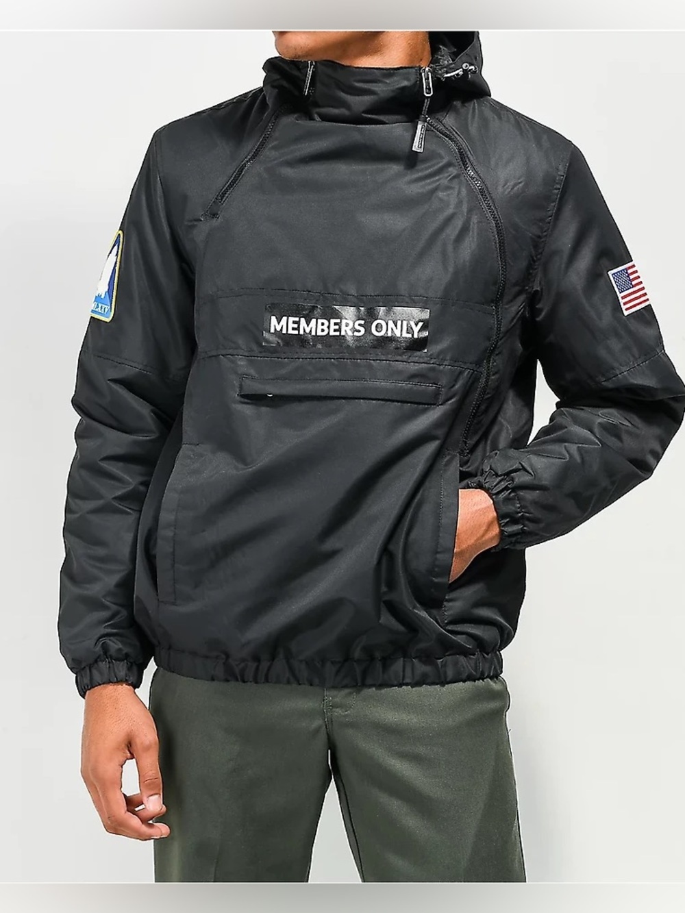 Members Only x NASA Black Anorak Jacket XL